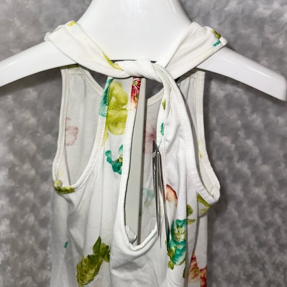 3 Pommes Girls Racer Back Floral Midi Dress - Picture 8 of 10